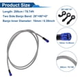 thumbnail image 4 of Unique Bargains 200cm Motorcycle Brake Clutch Oil Hose Line Nylon Stainless Steel Wire Braid PU Motorcycle Hydraulic Brake Line for Motorcycles Dirt Bike Silver Tone, 4 of 6