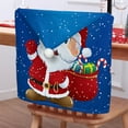 thumbnail image 4 of YINKUU Christmas Chair Covers 4pcs Merry Christmas Dining Room Chair Back Slipcovers Santa Claus Snowman Xmas Chair Covers for Christmas Holiday Home Decor, 4 of 10