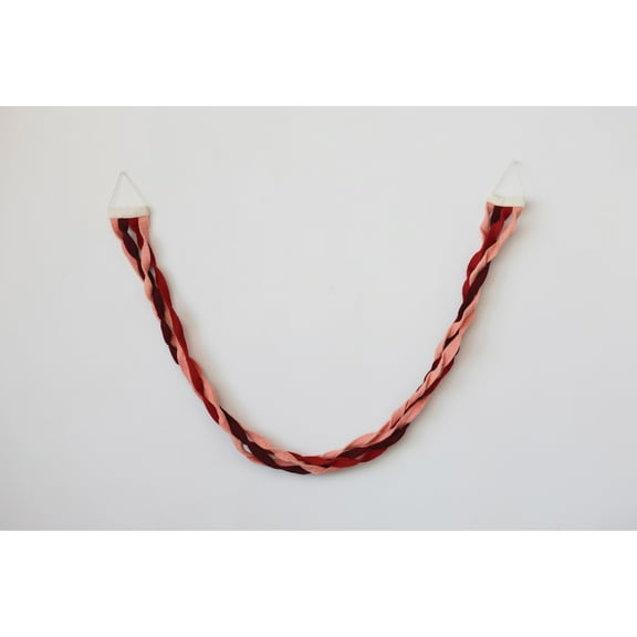 Creative Co-Op Wool Felt Ribbon Garland, Pink and Red