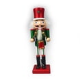 thumbnail image 5 of 10" Nutcracker Christmas Decoration (Set of 4) - Traditional Wooden Red & Green King, Soldier, & Drummer Styles. For Friends, Family, and Coworkers., 5 of 6