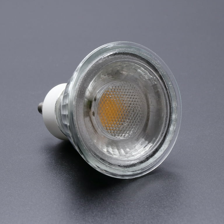 5W GU10 COB LED Glass Reflector Light Bulb Spotlight Lamp Light Cup Halogen Bulb 400LM 3000K 38 Beam Angle Dayight Downlight Warm White Light Walmart