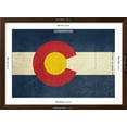 thumbnail image 5 of Art.com Grunge Colorado State Flag Of America, Isolated On White Background Art Print by Speedfighter, Brown Frame Wall Art, 44" x 32", 5 of 5