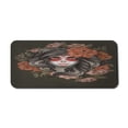 thumbnail image 1 of Day of the Dead Computer Mouse Pad, Spanish Woman with Calavera Makeup Art and Flower Blooms, Rectangle Non-Slip Rubber Mousepad X-Large, 35" x 15" Gaming Size, Army Green Salmon, by Ambesonne, 1 of 2