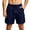 #0233-Navy, variant on Qiyinn Mens Cargo Shorts Elastic Waist Drawstring Lightweight Shorts Summer Hiking Casual Shorts with Pockets No Lining