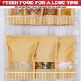 thumbnail image 4 of 75pcs Kraft Stand Up Pouches, Zip Lock Stand Up Bags with Clear Window, Reusable, Heat-Sealable for Home or Business - 4.7 x 8 inches, 6oz, 4 of 5