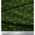 thumbnail image 2 of Soimoi Green Poly Georgette Fabric Elk & Deodar Cedar Tree Decor Fabric Printed Yard 42 Inch Wide, 2 of 3