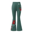 thumbnail image 6 of Leggings Yoga Pants for Womens Rose Pattern Leggings Pants High Waisted Butt Lifting Yoga Pants Tummy Control Tummy Control Elastic Waist Pants, 6 of 7