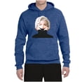thumbnail image 2 of Wild Bobby, Hip Marilyn Monroe Portrait Classic Beauty Pose, Famous People, Unisex Graphic Hoodie Sweatshirt, Vintage Heather Blue, Large, 2 of 4