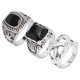 thumbnail image 3 of Anillo Simple y elegante para fiesta diaria, conjunto de anillos con patrón de tallado exquisito de Metal, regalo de joyería, 3 of 8