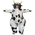 thumbnail image 3 of Inflatable Cow Costume  Cosplay Party Holiday Halloween Parade Carnival Suit Jumpsuit Fun Party Fancy Dress,Adults 4'11"-6'3",Cow, 3 of 7
