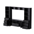 thumbnail image 2 of Entertainment Center with Bookshelves, Modern Entertainment Wall Unit with 13 Shelves TV Stand for Televisions Up to 70'' Display Cabinet for Living Room, 2 of 9
