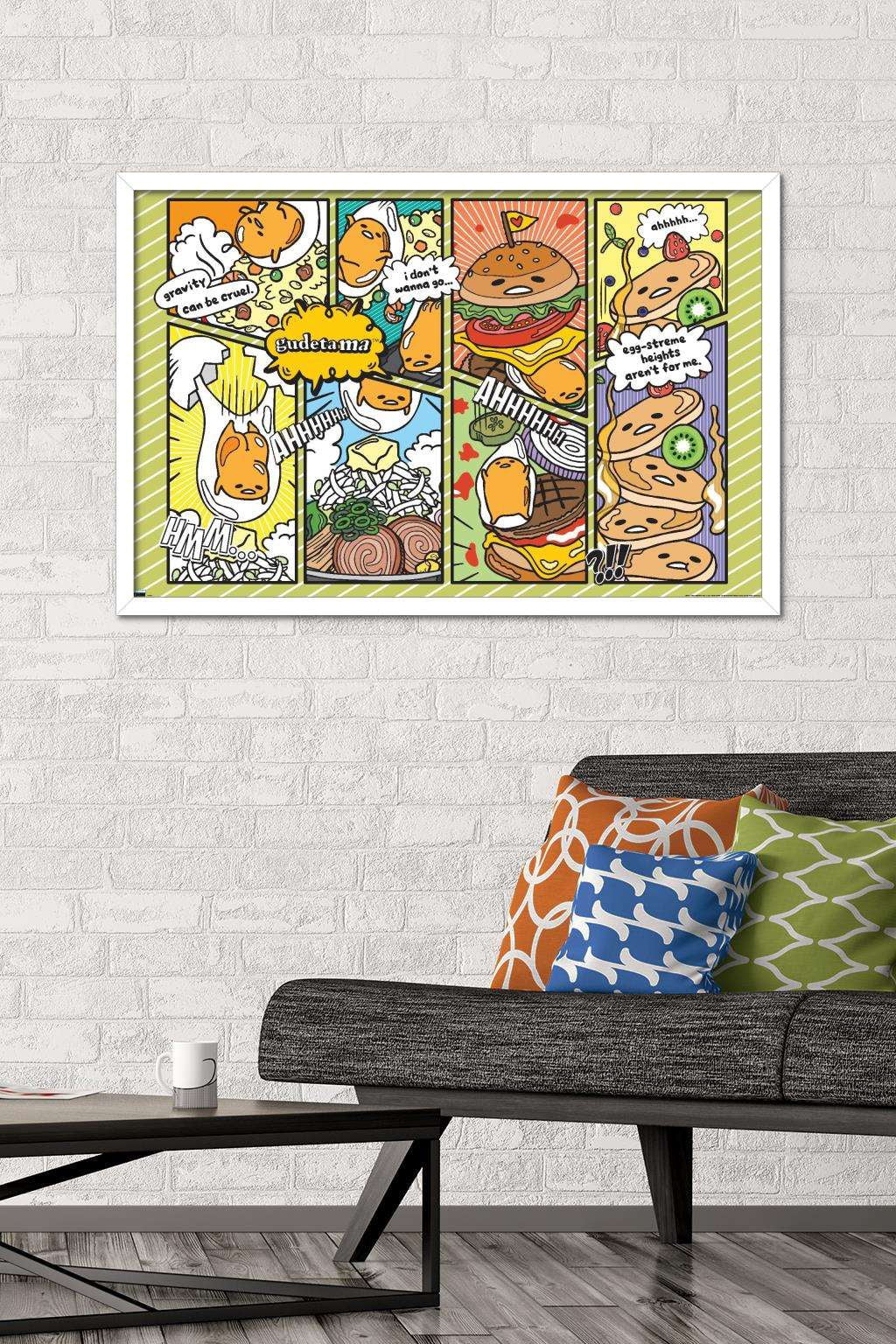 Gudetama - Food Wall Poster, 22.375" x 34", Framed