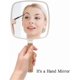 thumbnail image 2 of Hand Held Mirror with Handle for Makeup,Wood Hand Mirror Single-Sided Portable Travel Vanity Mirror, 2 of 4