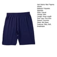 thumbnail image 6 of zeranth Men Men Pajama Shorts Elastic Waist Soft Breathable Knee Length Thin Comfortable Silky Solid Color Stretch Men Homewear Pants, 6 of 6