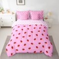 thumbnail image 2 of Castle Fairy Kawaii Strawberry Twin Bedding Sets,Cute Food Bedding Comforter Set, 2 of 8