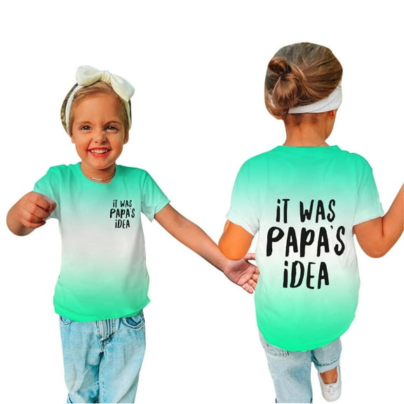 Dyfzdhu Toddler Kids Girl Girls T-shirt Boys Top Crewneck Short Sleeve Tie Dye Alphabet Graphic Summer