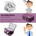 thumbnail image 2 of Travel Cord Cable Organizer Portable Electronics Accessories Carrying Bag Storage Case, Purple, 2 of 5