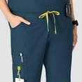 thumbnail image 3 of Wink Origins Romeo - Women's Flare Leg Cargo Scrub Pant, Caribbean Blue, XL, 3 of 5