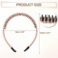 thumbnail image 3 of Unique Bargains 4pcs Teeth Comb Headband Tooth Comb Hair Hoop for Women Pink Purple Light Green Beige, 3 of 3