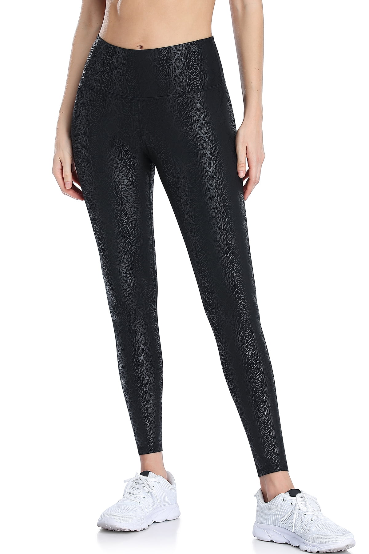 Women's Fleece Lined Yoga Pants Faux Leather Winter Warm Thermal Leggings