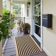 thumbnail image 6 of Buganda Brown and Black Striped Area Rug, 2'X3' Washable Cotton Indoor Outdoor Rugs for Living Room, Kitchen, Patio, All Season Home Decor, 6 of 8