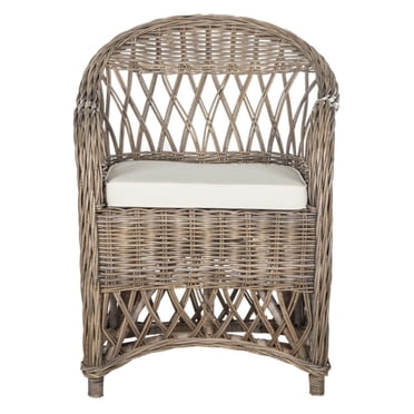 Safavieh Callista Wicker Club Chair, White Wash - Walmart.com