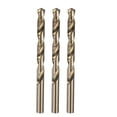 thumbnail image 1 of Uxcell 3 Paquete 11/32" Brocas de Cobalto M61, Acero de Alta Velocidad para Acero Inoxidable, Metal, Madera, 1 of 6