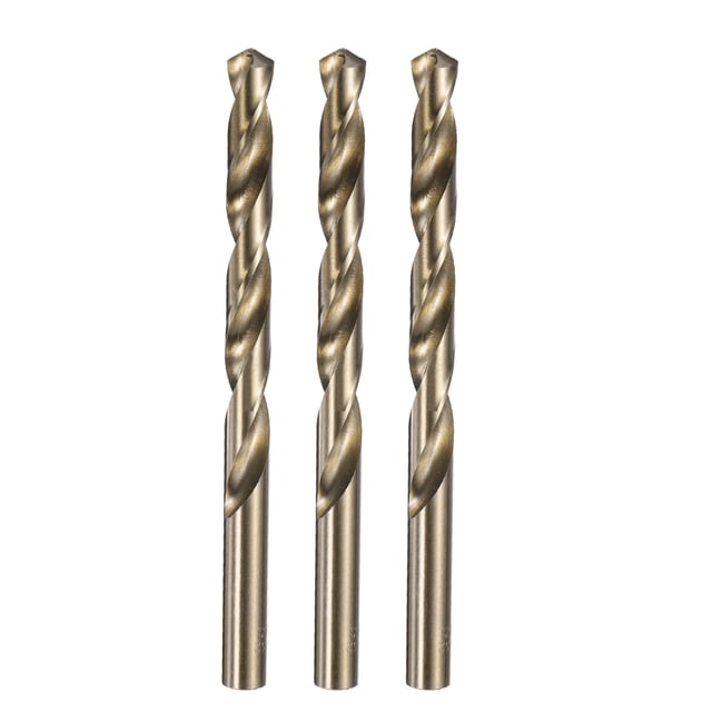 Uxcell 3 Paquete 11/32" Brocas de Cobalto M61, Acero de Alta Velocidad para Acero Inoxidable, Metal, Madera
