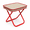 Red, variant on 2-in-1 Folding Stool with Storage Pouches, Heavy Duty Portable Camp Chair and Padded Handbag, Compact Travel Seat for Concerts, Commuting, and Outdoor Waiting
