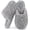 Flint Gray, variant on Women's Scuff Slippers Curly Furry Faux Wool Slip-on Memory Foam House Shoes for Indoor Dove White ,7-8 US