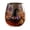 E, variant on Halloween Cauldron Printed Stemless Wine Glass, Spooky Witch Star Bubble Decor Tumbler for Cocktail Whiskey, 1-Pack, 15oz