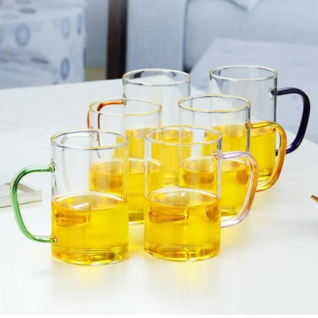 

10 Ounce Glass Coffee Mugs Thick and Durable For Tea Cider etc. 1PCS