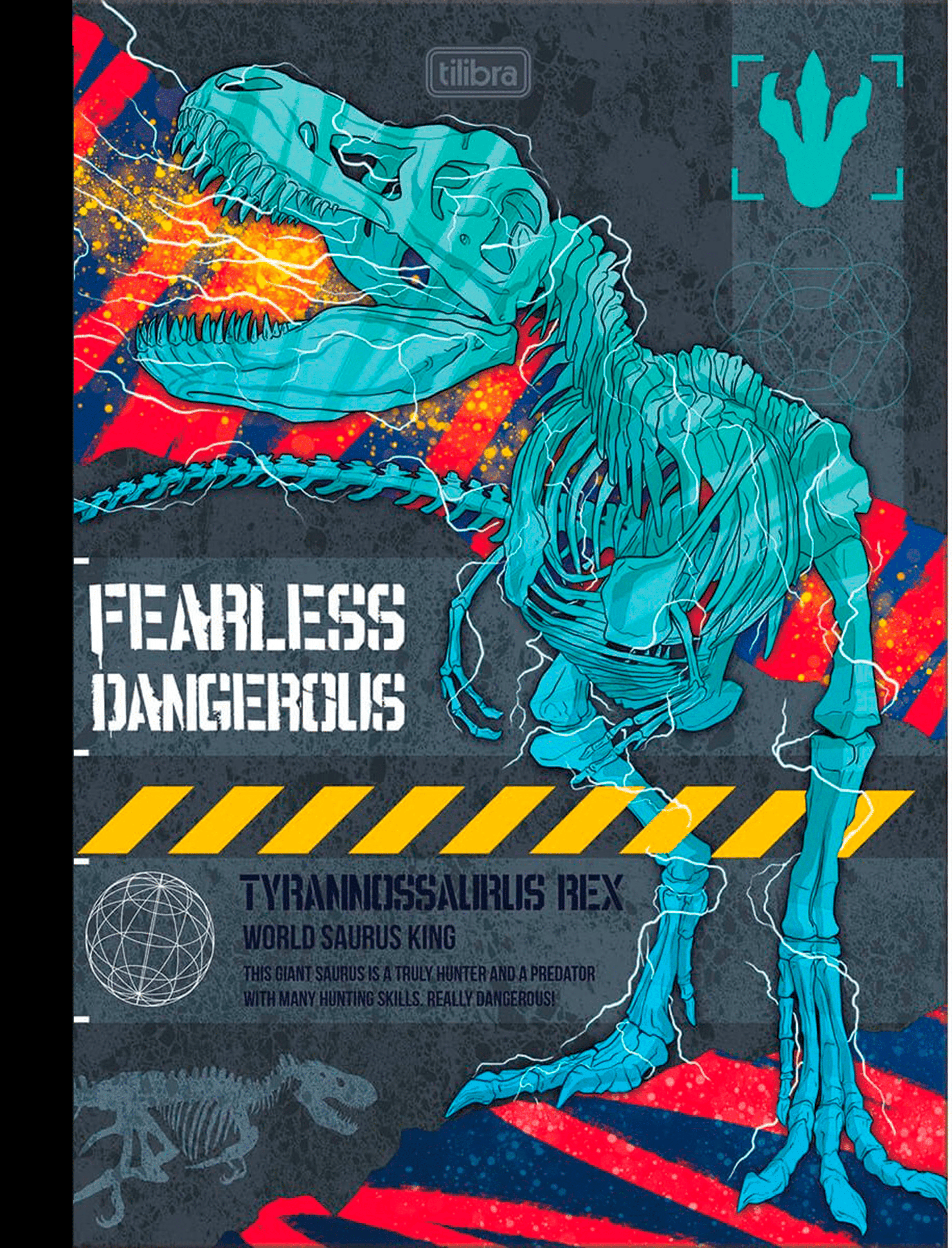 Tilibra Raptor Flex Notebook, Assorted Designs 100 Sheets, 7 1/2 in x 9 3/4 in