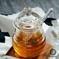 thumbnail image 2 of Isuesee Honey Dispenser Glass Honey Jar with Dipper and Lid Honey Pot Container,9 Ounce, 2 of 6