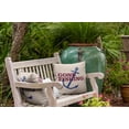 thumbnail image 3 of 18" x 18" Simply Daisy Gone Fishing Indoor/Outdoor Pillow, Maroon Red Qty 1, 3 of 6