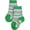 green stripe, variant on - Little Girls' Striped Ankle Sock 31852-X-Small (pink cat)