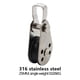 thumbnail image 4 of Polea marina de nailon de acero inoxidable de 4 piezas, bloque de polea, corredor de cuerda, polea de Kayak, polea única, bloque de rodamiento, corredor de cuerda, 4 of 5