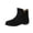 15#Black, variant on Slip On Round Toe Suede Ankle Boots Flat Heel Fringe Retro Casual Booties For Everyday Comfort And Stylish Wear