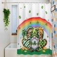 thumbnail image 3 of St Patrick's Day Shower Curtain Set, Waterproof Shower Curtains for Bathroom, Green Shamrock Gnomes Love Star Rainbow Spring Washable Fabric Bath Curtain for Bathtub with Hooks 60x72 Inches, 3 of 9