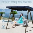 thumbnail image 4 of Swing Cushions 60” x 40” Light Gray Porch Swing Cushion, Waterproof Replacement for 2-3 Seater, 4 of 6