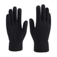 thumbnail image 2 of Snow Gloves Cold Proof Knitted Warm Plush Thickened Full Finger Gloves Winter Mittens Black One size, 2 of 4