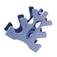 thumbnail image 4 of kurtrusly 3-tier Dumbbell Holder Home Gym Dumbbell PVC Plastic Rack Vertical Storage Organizer, Blue, 4 of 9