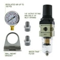 thumbnail image 2 of Master Airbrush Heavy Duty Diaphragm Mini Pressure Regulator with Gauge and Water Trap Filter - Moisture Trap for Airbrush Air Compressor with Precision Control and Easy Drain Valve, 2 of 2