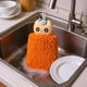 thumbnail image 4 of Toalla de mano colgante de chenilla, toalla gruesa y absorbente para cocina y baño con diseño de gato adorable, secado rápido y transpirable para secarse manos y cara, naranja, 4 of 8