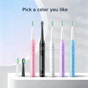 Fairywill Electric Toothbrush for Adults,Dual Pack with Travel Case 60 Day Battery Sonic Toothbrush,47,000 VPM 5 Modes IPX7 Waterproof 8 Brush Heads for Couples Family,Black & White
