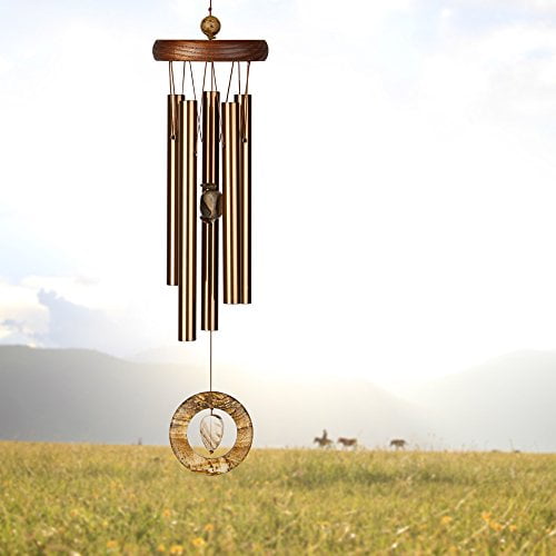 Woodstock Chimes Signature Collection, Prairie Jasper Chime, 16'' Decor Designs Wind Chimes for Outdoor, Patio, Home or Garden Décor (WPJBR)