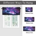 thumbnail image 6 of Fantasy Wolf Curtain Valances Wildlife Animals Starry Night Sky Moon Forest Trees Thermal Insulated Room Darkening Curtain for Dinning Room 54 by 18 in, 1 Panel, 6 of 6