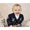 thumbnail image 3 of ZOEREA Toddler Unisex Knit Sweater Baby Button-up Coat Deer Christmas Cardigan Sweater, 3 of 14