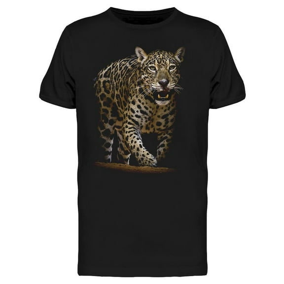 Angry Leopard. Portrait T-Shirt Men -Image by Shutterstock, Male XX-Large