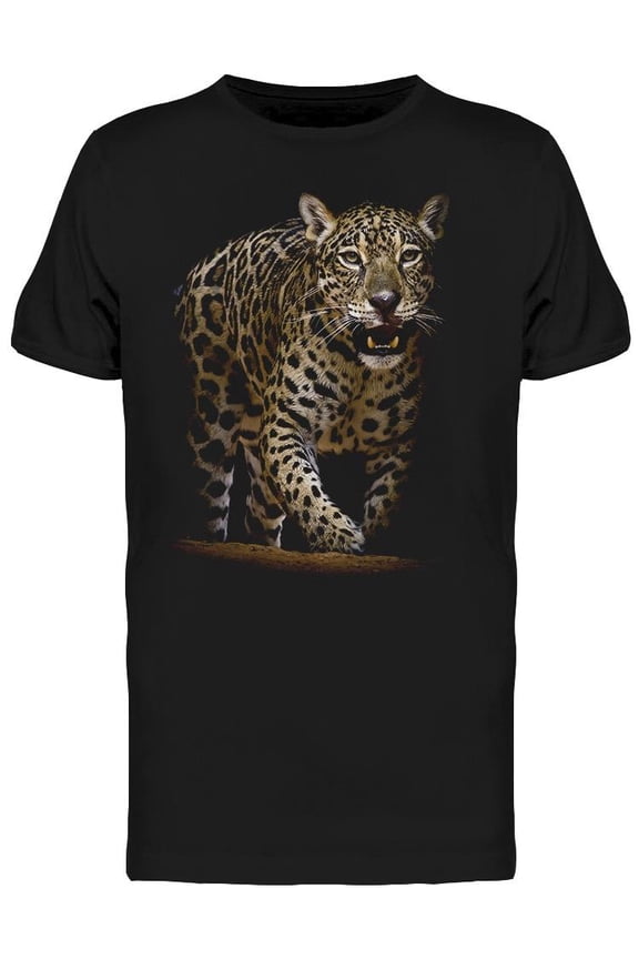 Angry Leopard. Portrait T-Shirt Men -Image by Shutterstock, Male XX-Large
